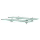 Zwevende schappen 2 st 40x10 cm 8 mm glas