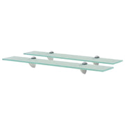 Zwevende schappen glas 60x10 cm 8 mm set van 2