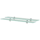 Zwevende schappen 2 st 70x10 cm glas