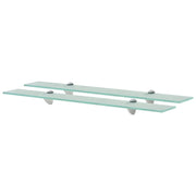 Zwevende schappen 2 st 70x10 cm glas