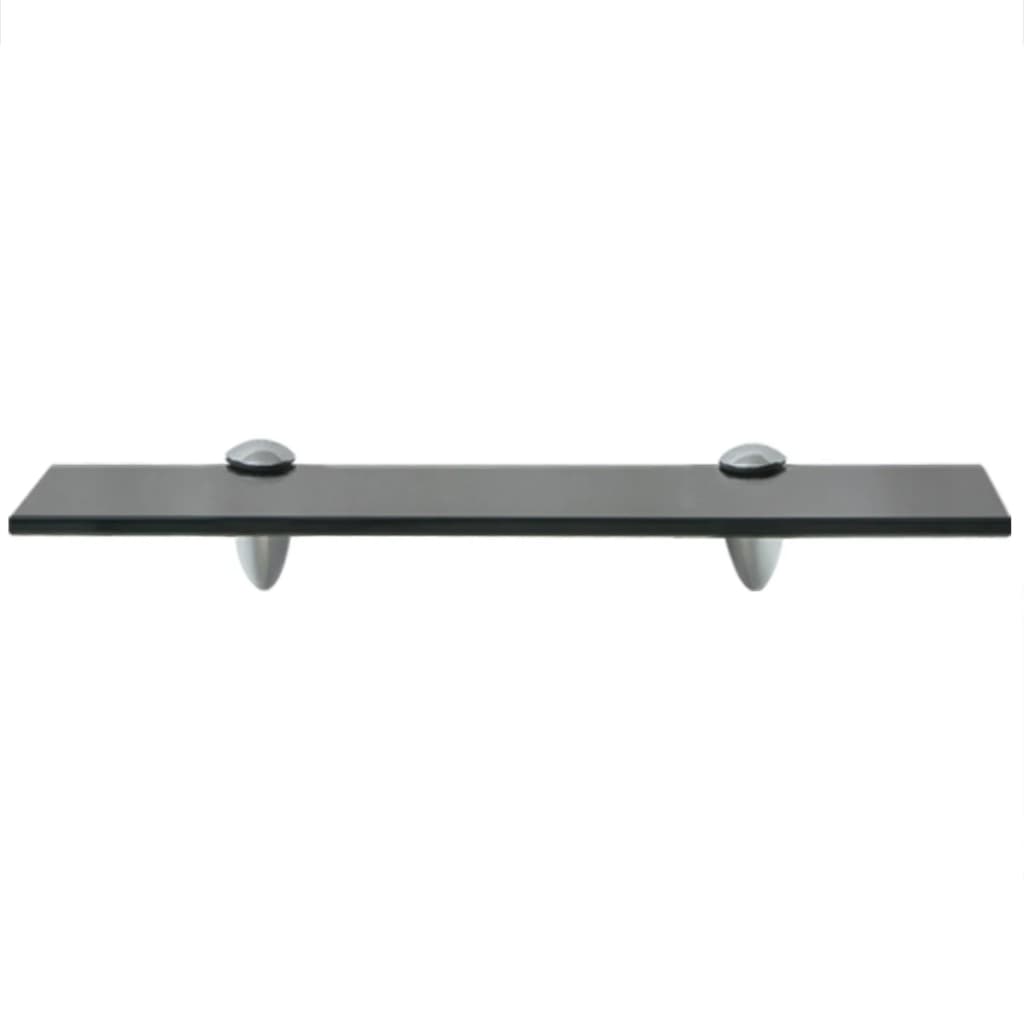 Schappen Zwevend 8 Mm Glas 2 40 x 10 cm Zwart