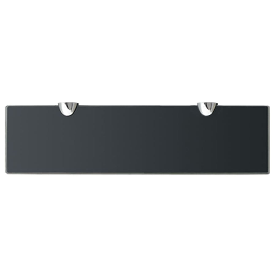 Schappen Zwevend 8 Mm Glas 2 40 x 10 cm Zwart