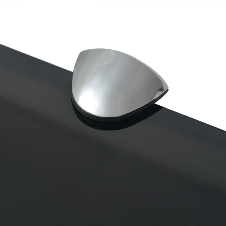 Schappen Zwevend 8 Mm Glas 2 40 x 10 cm Zwart