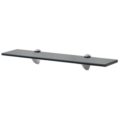 Schappen Zwevend 8 Mm Glas 2 50 x 10 cm Zwart