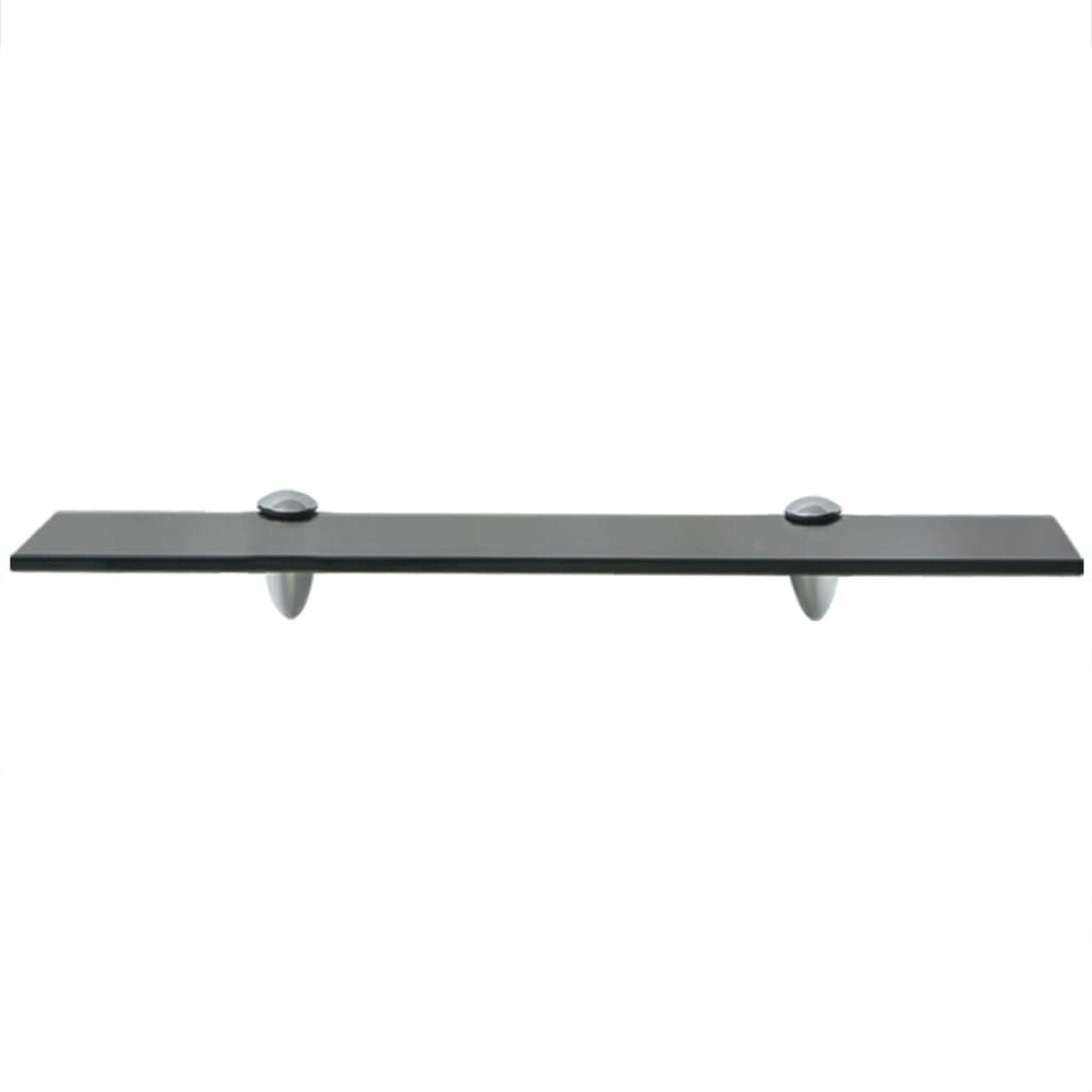 Schappen Zwevend 8 Mm Glas 2 50 x 10 cm Zwart