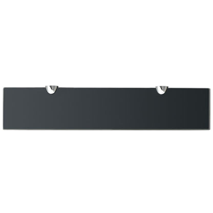 Schappen Zwevend 8 Mm Glas 2 50 x 10 cm Zwart
