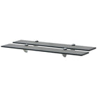 Floating shelves 2 pcs 70x10 cm 8 mm glass