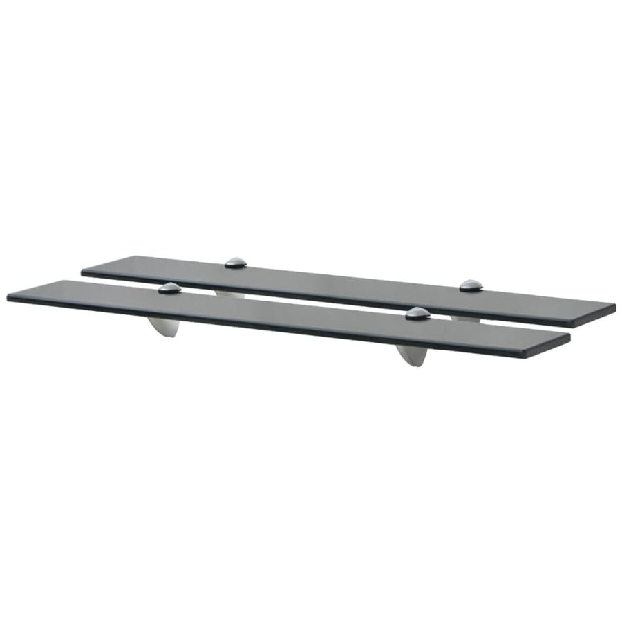 Schappen Zwevend 8 Mm Glas 2 70 x 10 cm Zwart