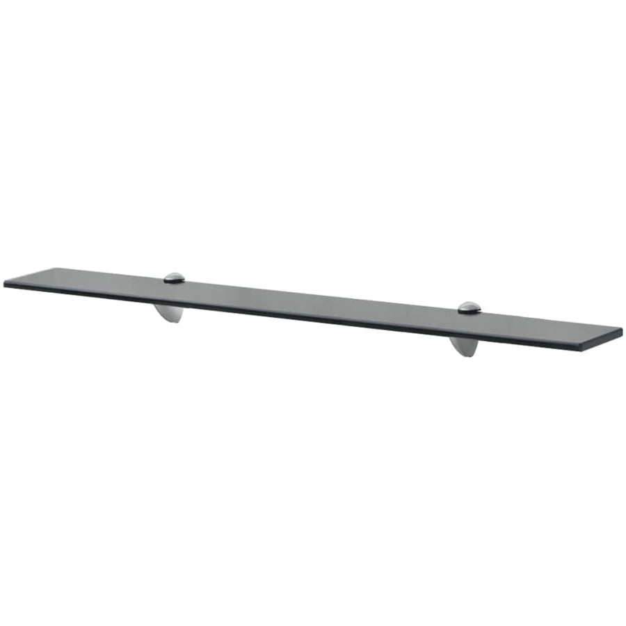 Schappen Zwevend 8 Mm Glas 2 80 x 10 cm Zwart