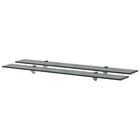 Floating shelves 2 pcs 90x10 cm 8 mm glass