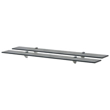 Schappen Zwevend 8 Mm Glas 2 90 x 10 cm Zwart