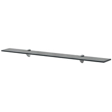 Schappen Zwevend 8 Mm Glas 2 90 x 10 cm Zwart