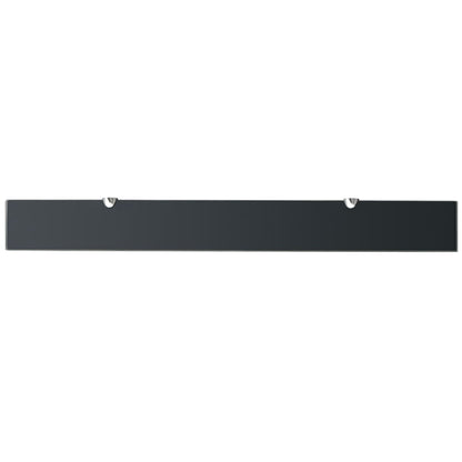 Schappen Zwevend 8 Mm Glas 2 90 x 10 cm Zwart