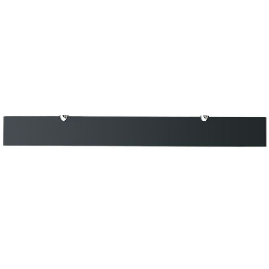 Schappen Zwevend 8 Mm Glas 2 90 x 10 cm Zwart