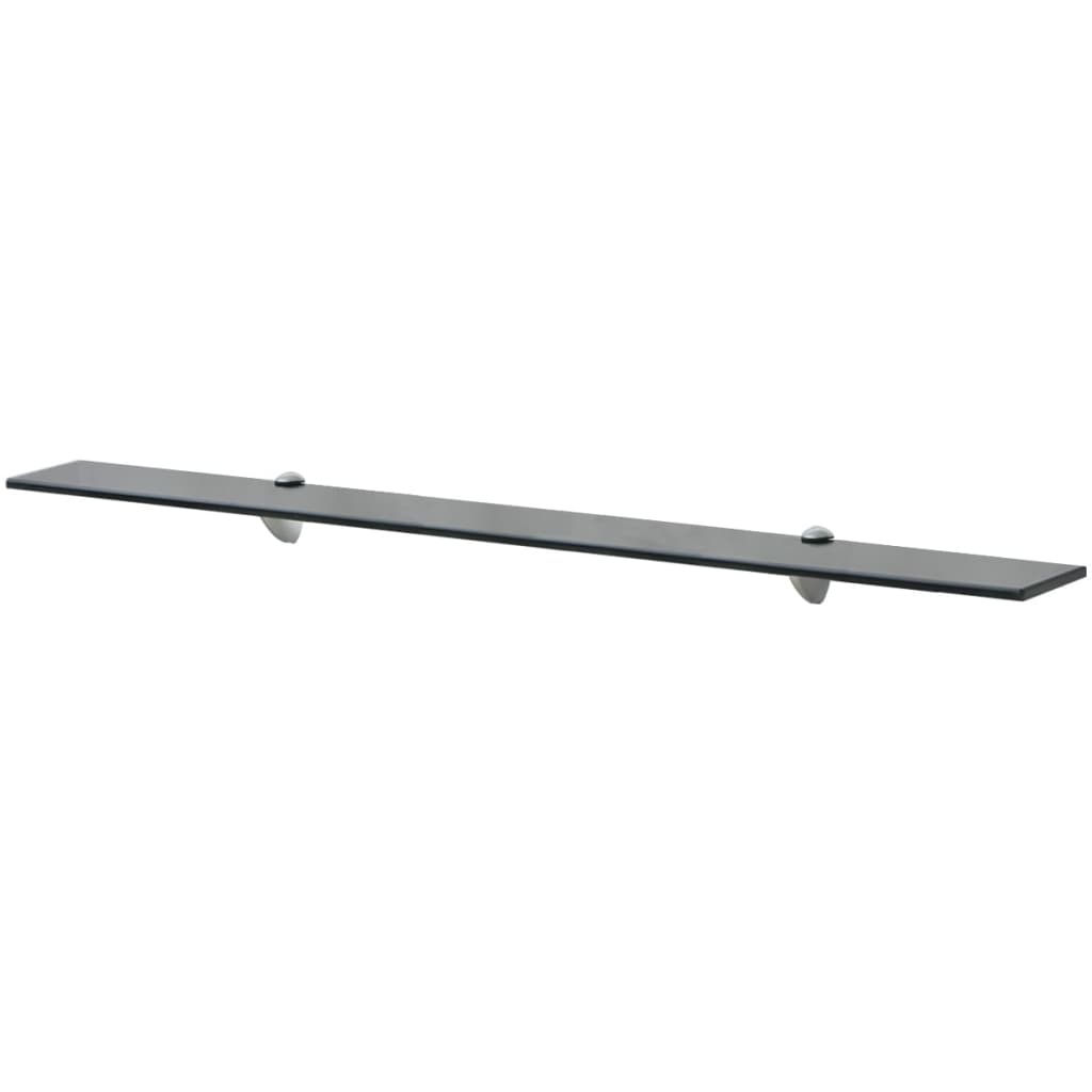 Schappen Zwevend 8 Mm Glas 2 100 x 10 cm Zwart