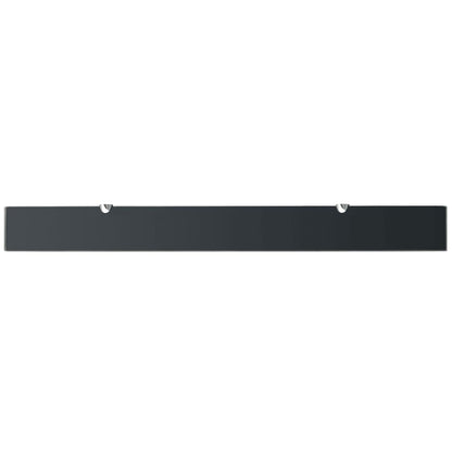 Schappen Zwevend 8 Mm Glas 2 100 x 10 cm Zwart