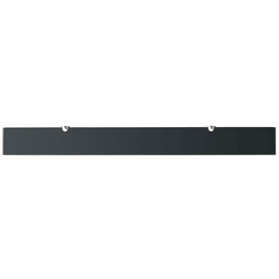 Schappen Zwevend 8 Mm Glas 2 100 x 10 cm Zwart