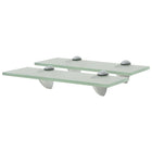 Zwevende schappen 2 st 30x10 cm glas