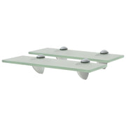 Zwevende schappen 2 st 30x10 cm glas