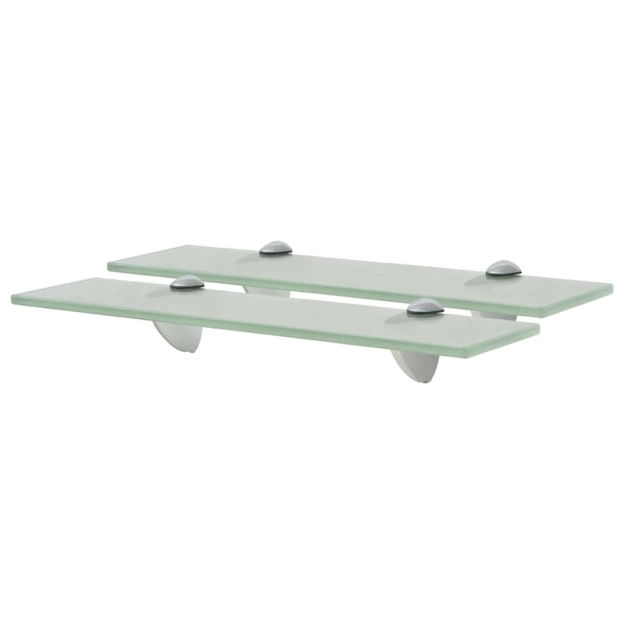 Schappen Zwevend 8 Mm Glas 2 40 x 10 cm Wit