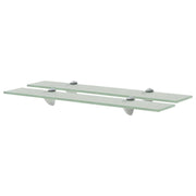 Zwevende schappen 2 st 60x10 cm glas