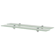 Zwevende schappen 2 st 70x10 cm glas