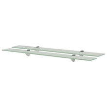 Schappen Zwevend 8 Mm Glas 2 80 x 10 cm Wit