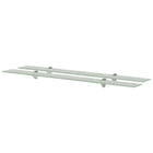 Zwevende schappen 2 st 100x10 cm 8 mm glas