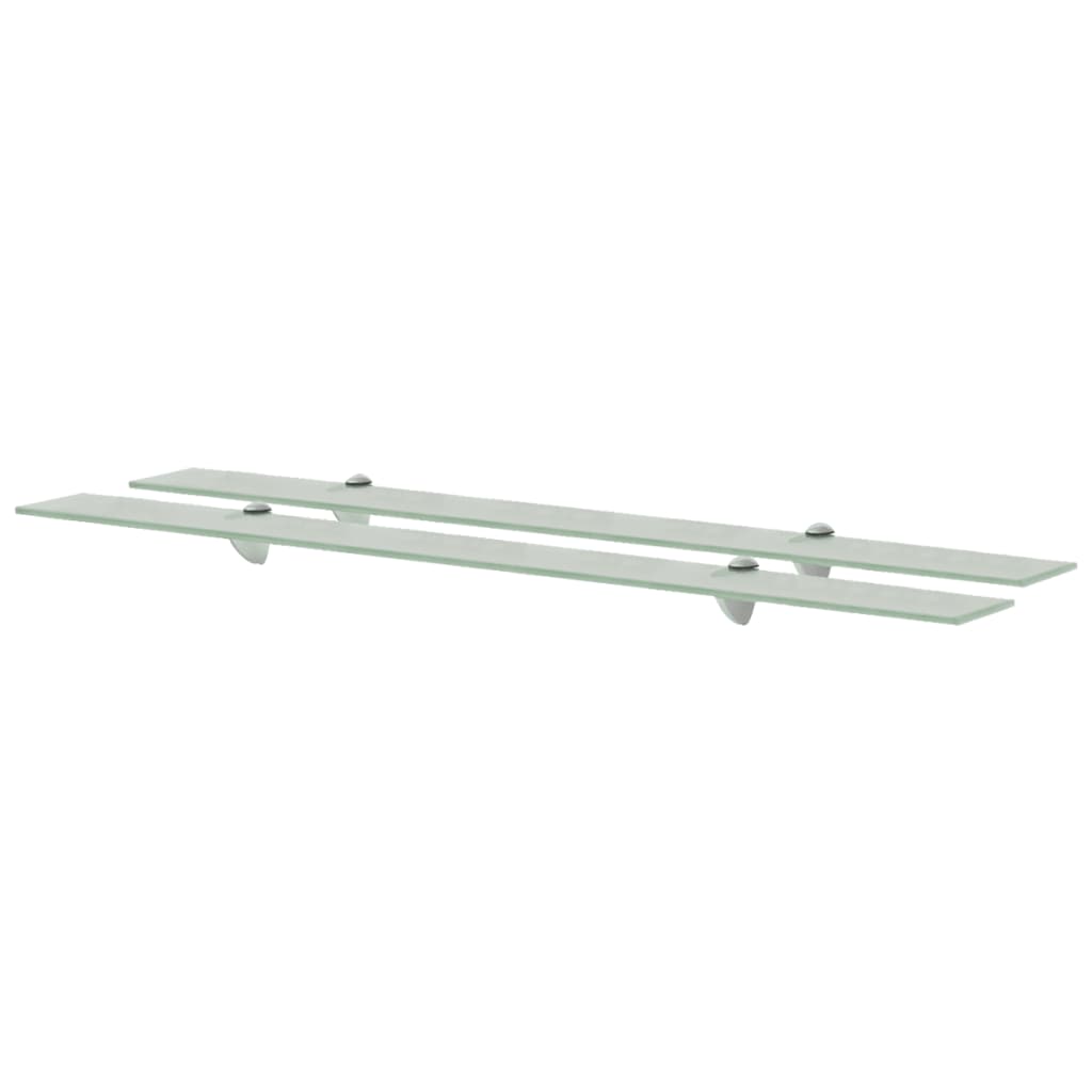 Schappen Zwevend 8 Mm Glas 2 100 x 10 cm Wit