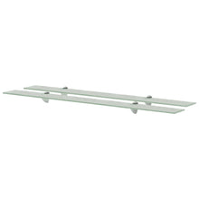 Schappen Zwevend 8 Mm Glas 2 100 x 10 cm Wit