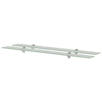 Schappen Zwevend 8 Mm Glas 2 100 x 10 cm Wit