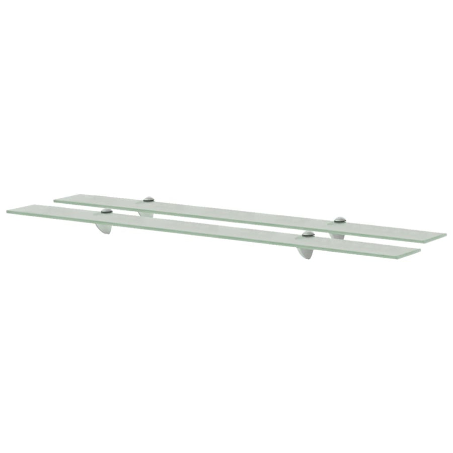 Schappen Zwevend 8 Mm Glas 2 100 x 10 cm Wit