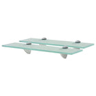 Zwevende schappen 2 st 40x20 cm 8 mm glas