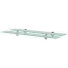 Zwevende schappen 2 st 70x20 cm 8 mm glas