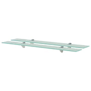 Zwevende schappen 2 st 80x20 cm glas