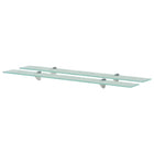 Zwevende schappen 2 st 90x20 cm glas