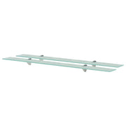 Zwevende schappen 2 st 100x20 cm glas