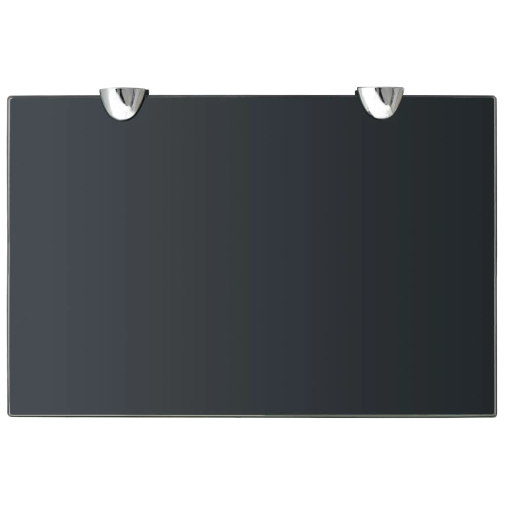Schappen Zwevend 8 Mm Glas 2 30 x 20 cm Zwart