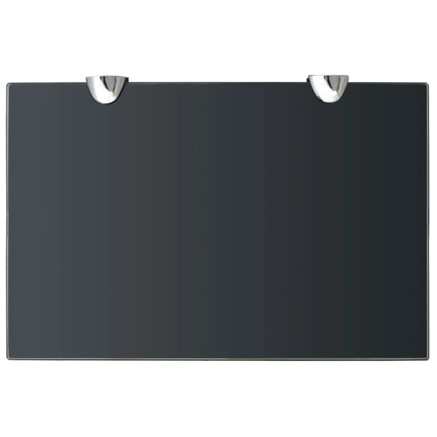 Schappen Zwevend 8 Mm Glas 2 30 x 20 cm Zwart