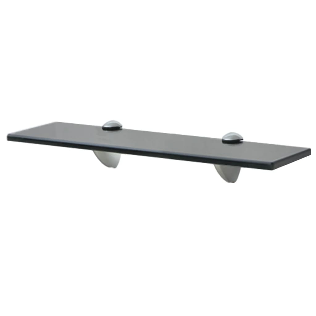 Schappen Zwevend 8 Mm Glas 2 40 x 20 cm Zwart