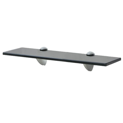 Schappen Zwevend 8 Mm Glas 2 40 x 20 cm Zwart