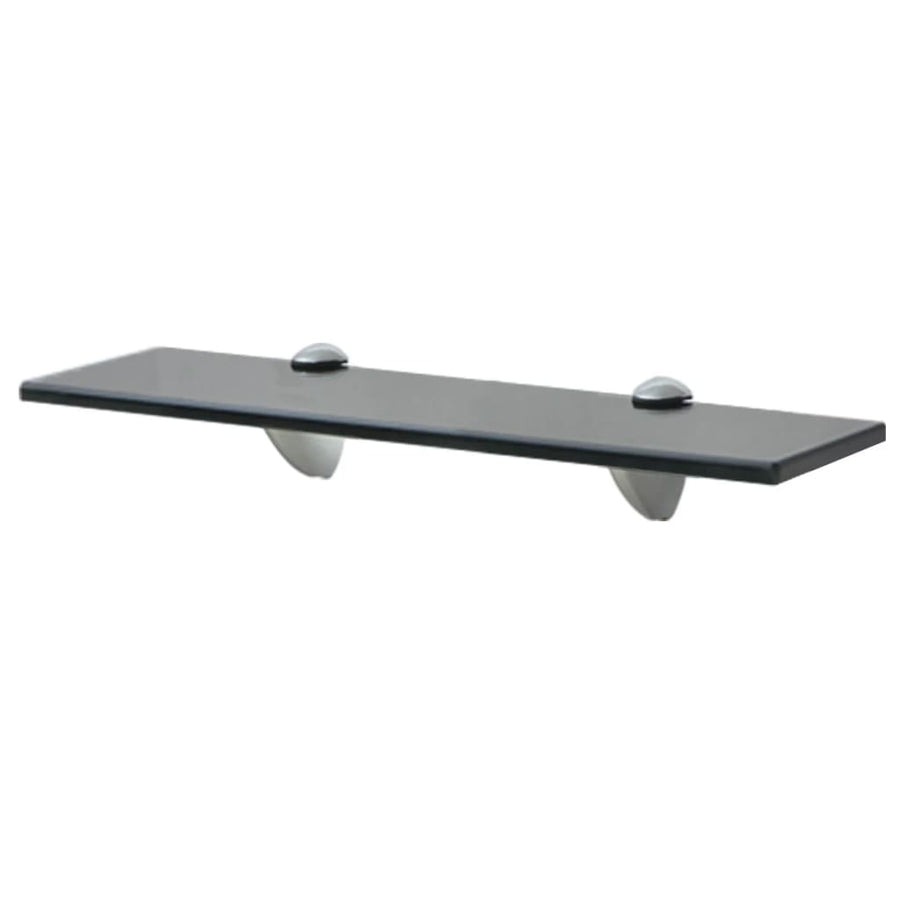 Schappen Zwevend 8 Mm Glas 2 40 x 20 cm Zwart