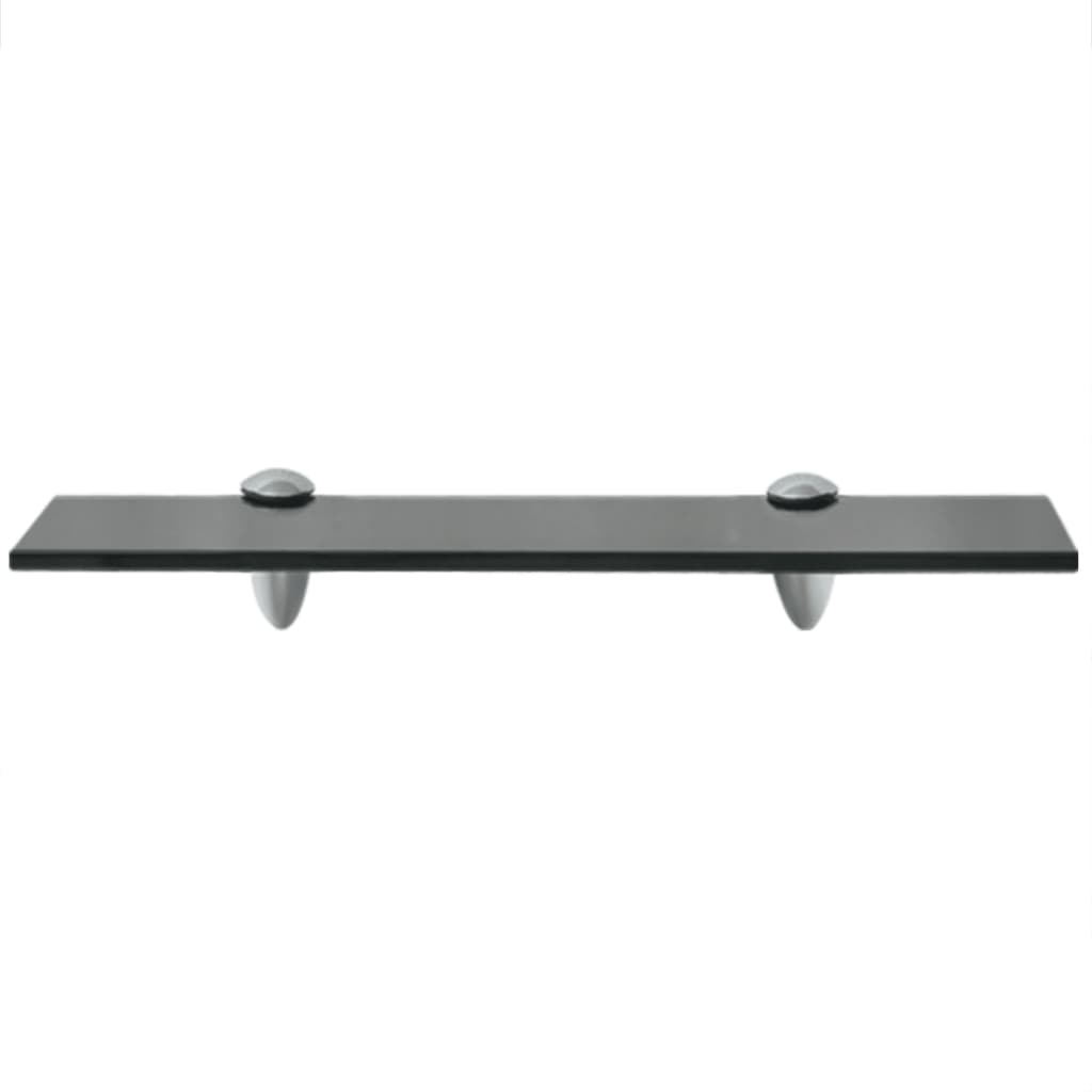 Schappen Zwevend 8 Mm Glas 2 40 x 20 cm Zwart