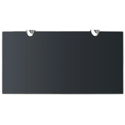 Schappen Zwevend 8 Mm Glas 2 40 x 20 cm Zwart