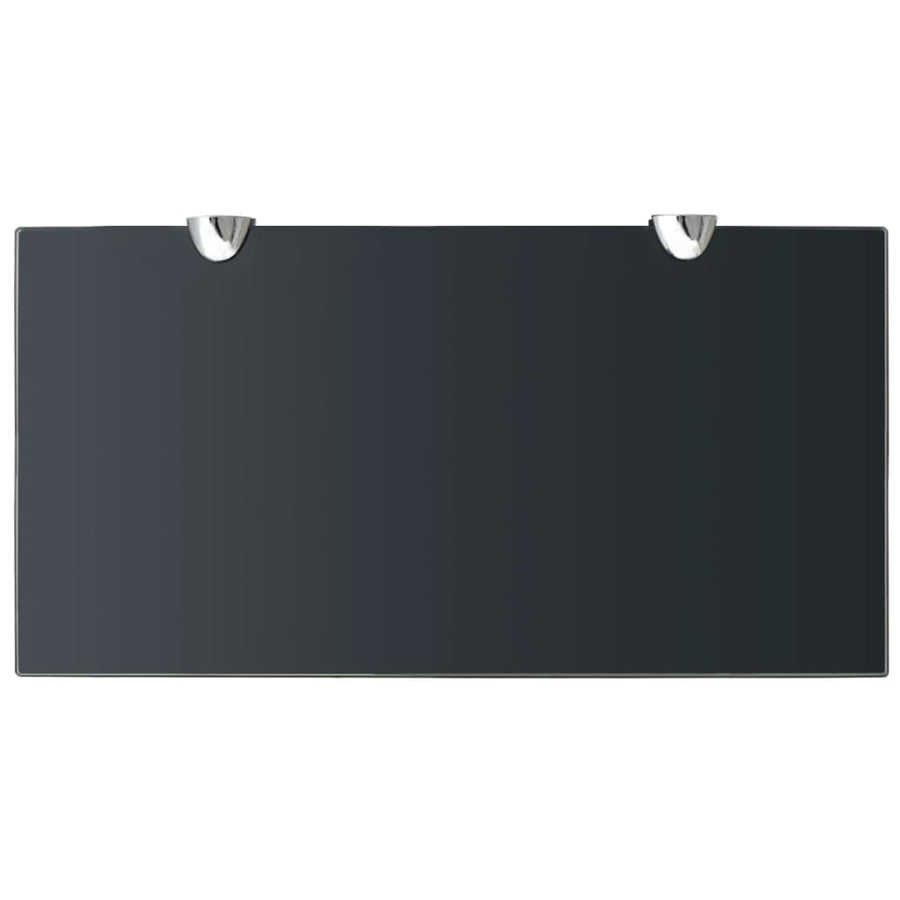 Schappen Zwevend 8 Mm Glas 2 40 x 20 cm Zwart