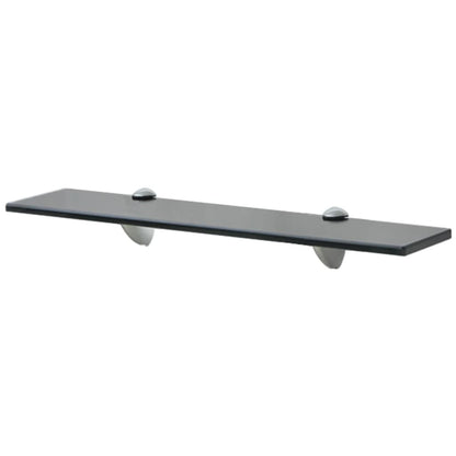 Schappen Zwevend 8 Mm Glas 2 50 x 20 cm Zwart