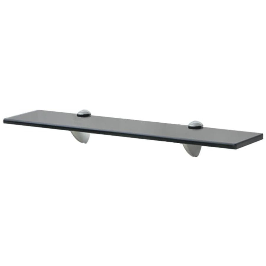 Schappen Zwevend 8 Mm Glas 2 50 x 20 cm Zwart