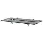 Floating shelves 2 pcs 60x20 cm 8 mm glass