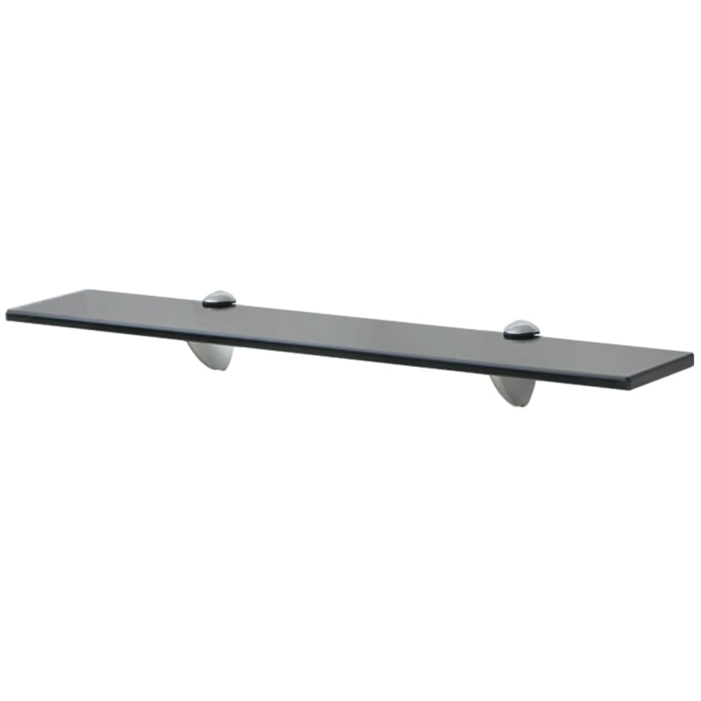 Schappen Zwevend 8 Mm Glas 2 60 x 20 cm Zwart