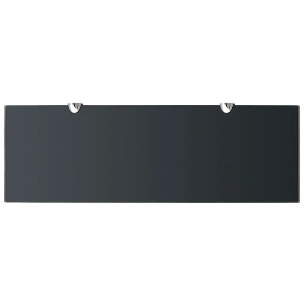 Schappen Zwevend 8 Mm Glas 2 60 x 20 cm Zwart